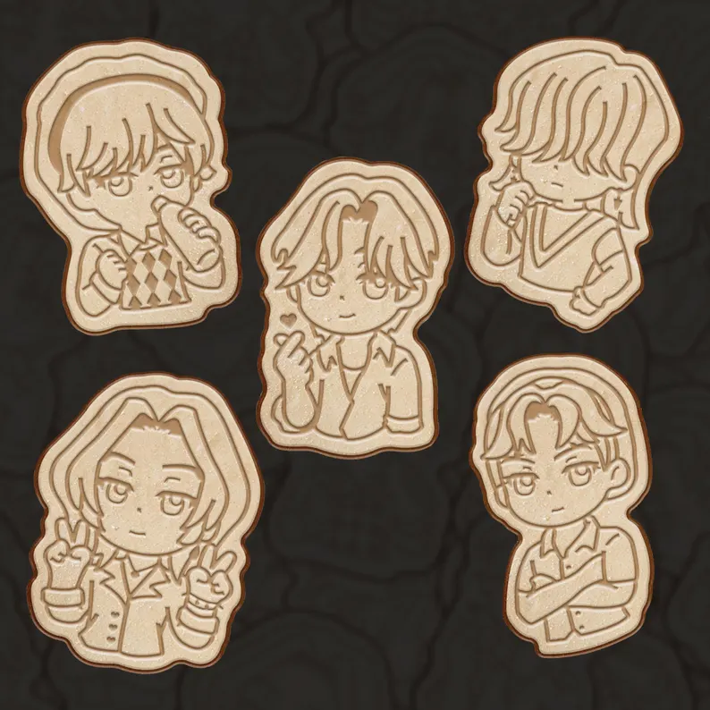 K-POP Demon Hunters - Saja Boys - Jinu, Mystery, Abby, Romance, Baby - cookie cutters | Design by BitBlast Studio