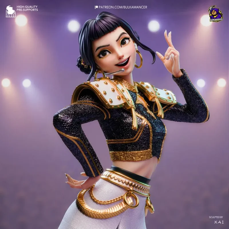 k-pop-demon-hunters-zoey-action-figure-model-by-bulkamancer-sculpts-3d-printed-garage-kit