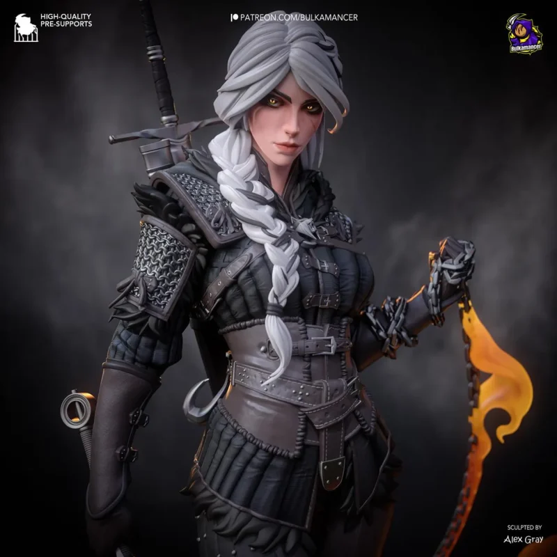 the-witcher-4-stylized-ciri-action-figure-model-by-bulkamancer-sculpts-3d-printed-garage-kit-2