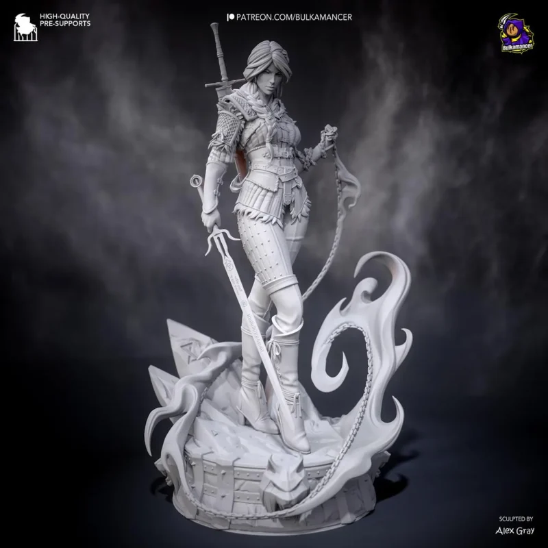 The Witcher 4 – Stylized Ciri Action Figure | Model by Bulkamancer Sculpts | 3D Printed Garage Kit