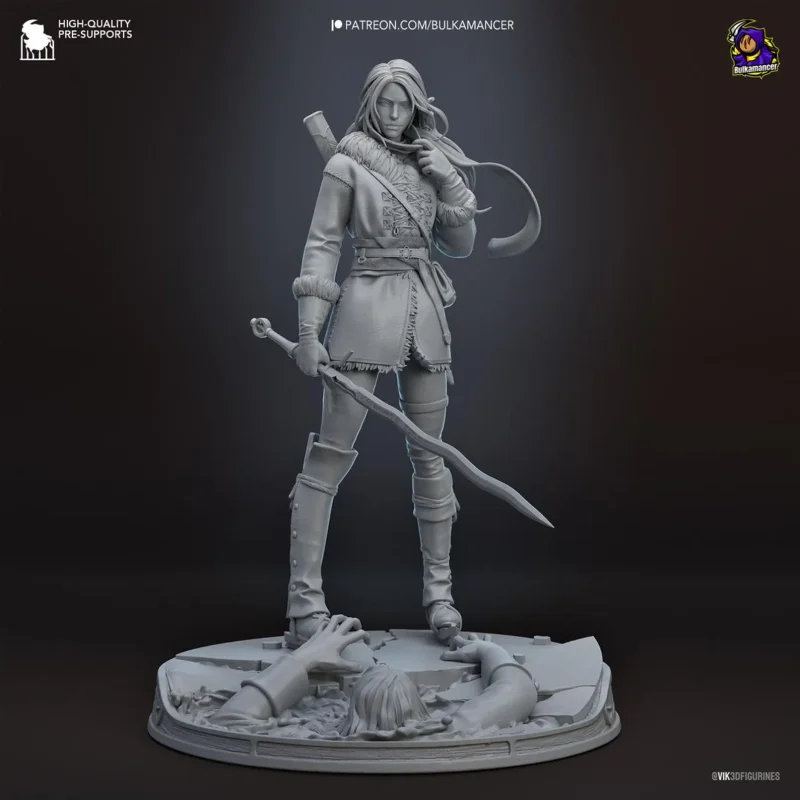 The Witcher – Ciri Action Figure | Model by Bulkamancer Sculpts | 3D Printed Garage Kit