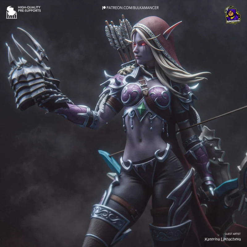 world-of-warcraft-sylvanas-windrunner-action-figure-model-by-bulkamancer-sculpts-3d-printed-garage-kit-2