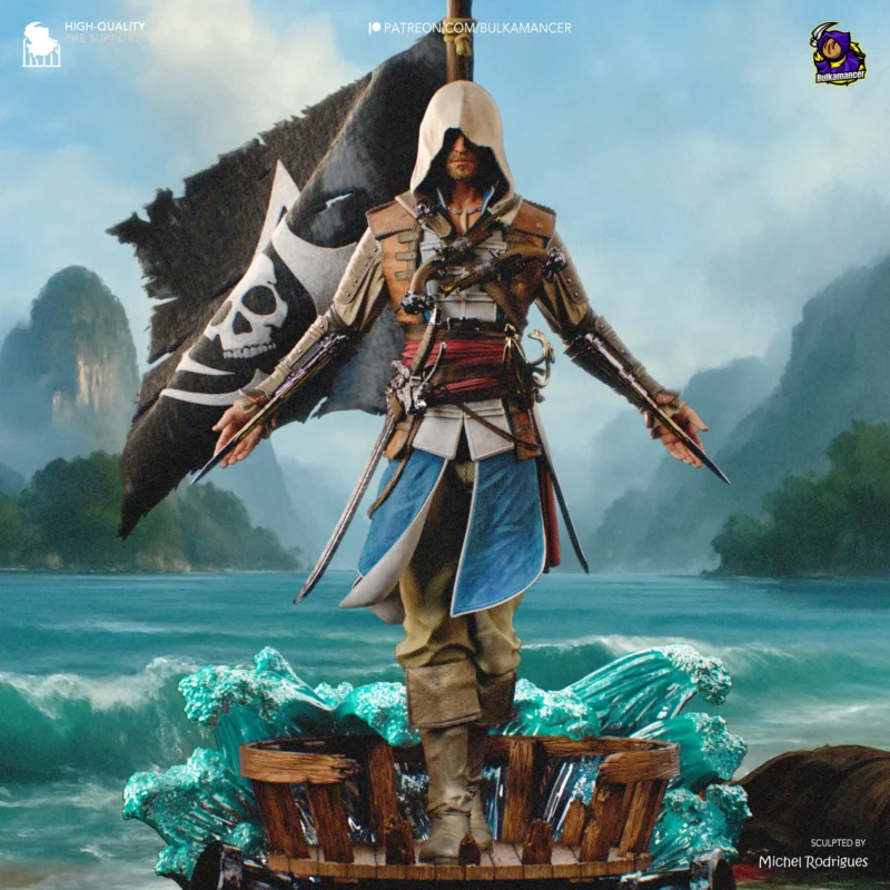 assassins-creed-black-flag-edward-kenway-action-figure-model-by-bulkamancer-sculpts-3d-printed-resin-garage-kit