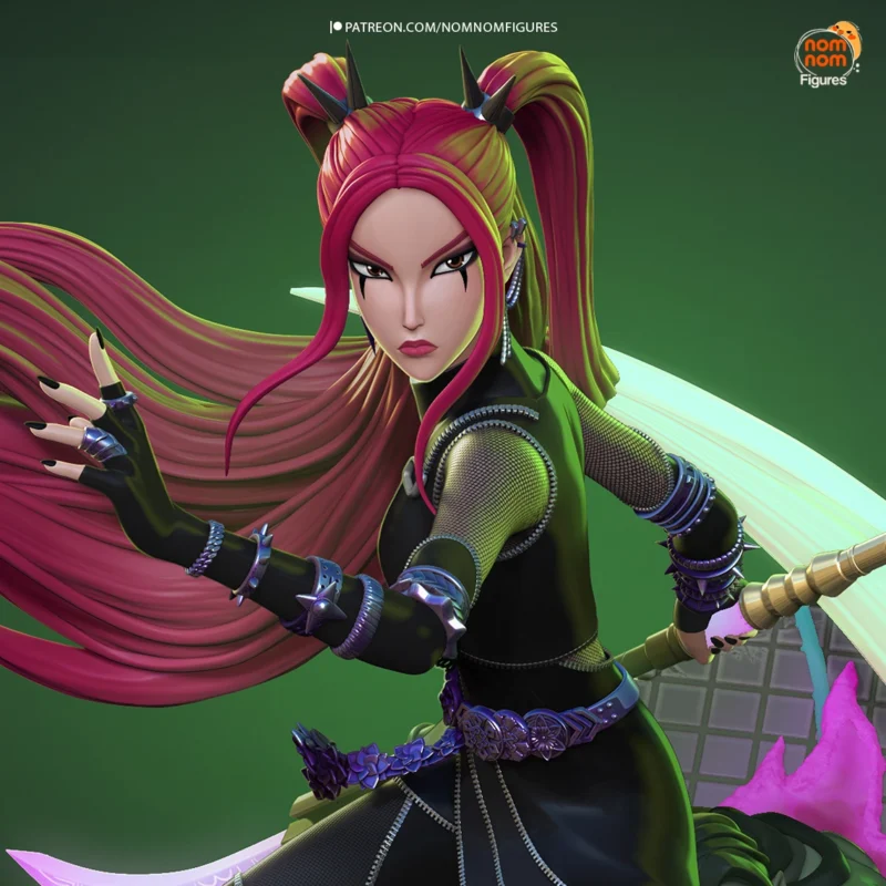 k-pop-demon-hunters-mira-action-figure-bust-model-by-nomnom-figures-3d-printed-resin-garage-kit