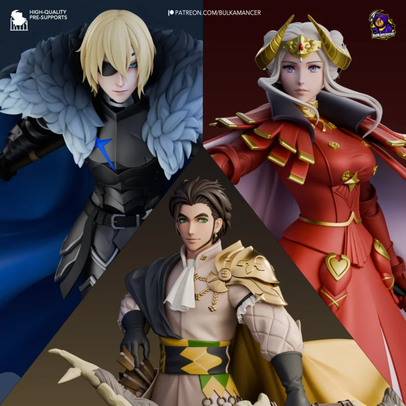 fire-emblem-three-houses-house-leaders-claude-dimitri-edelgard-action-figures-set-model-by-bulkamancer-sculpts-3d-printed-resin-garage-kit