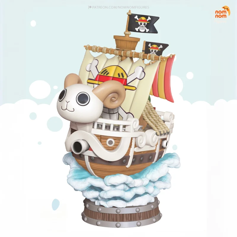 one-piece-chibi-going-merry-figure-model-by-nomnom-figures-3d-printed-resin-garage-kit