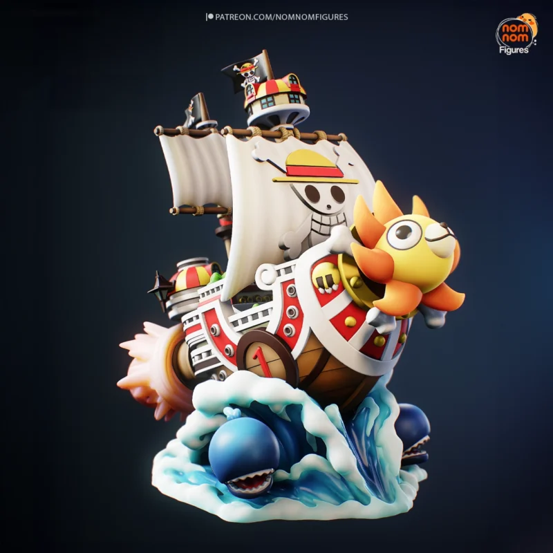 one-piece-chibi-thousand-sunny-figure-model-by-nomnom-figures-3d-printed-resin-garage-kit