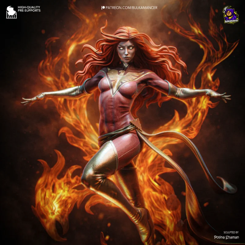 marvel-dark-phoenix-action-figure-model-by-bulkamancer-3d-printed-resin-garage-kit