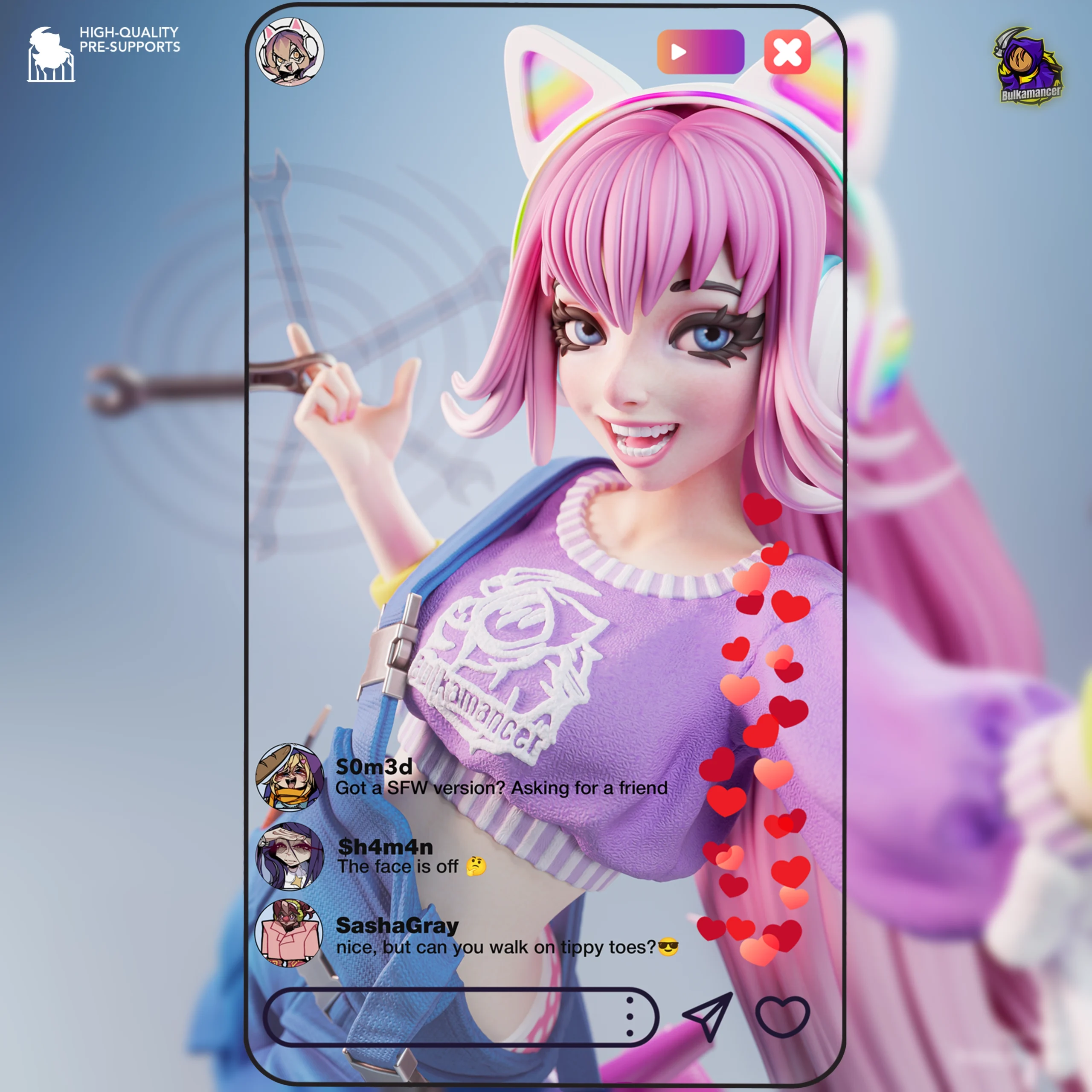 bulkamaner catgirl action figure