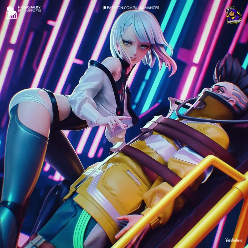 cyberpunk-edgerunners-lucy-david-action-figure-model-by-bulkamancer-3d-printed-resin-garage-kit