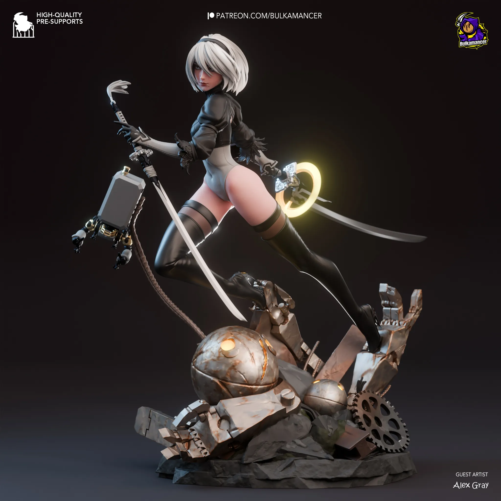 NieR Automata 2B Action Figure – Resin Garage Kit Statue