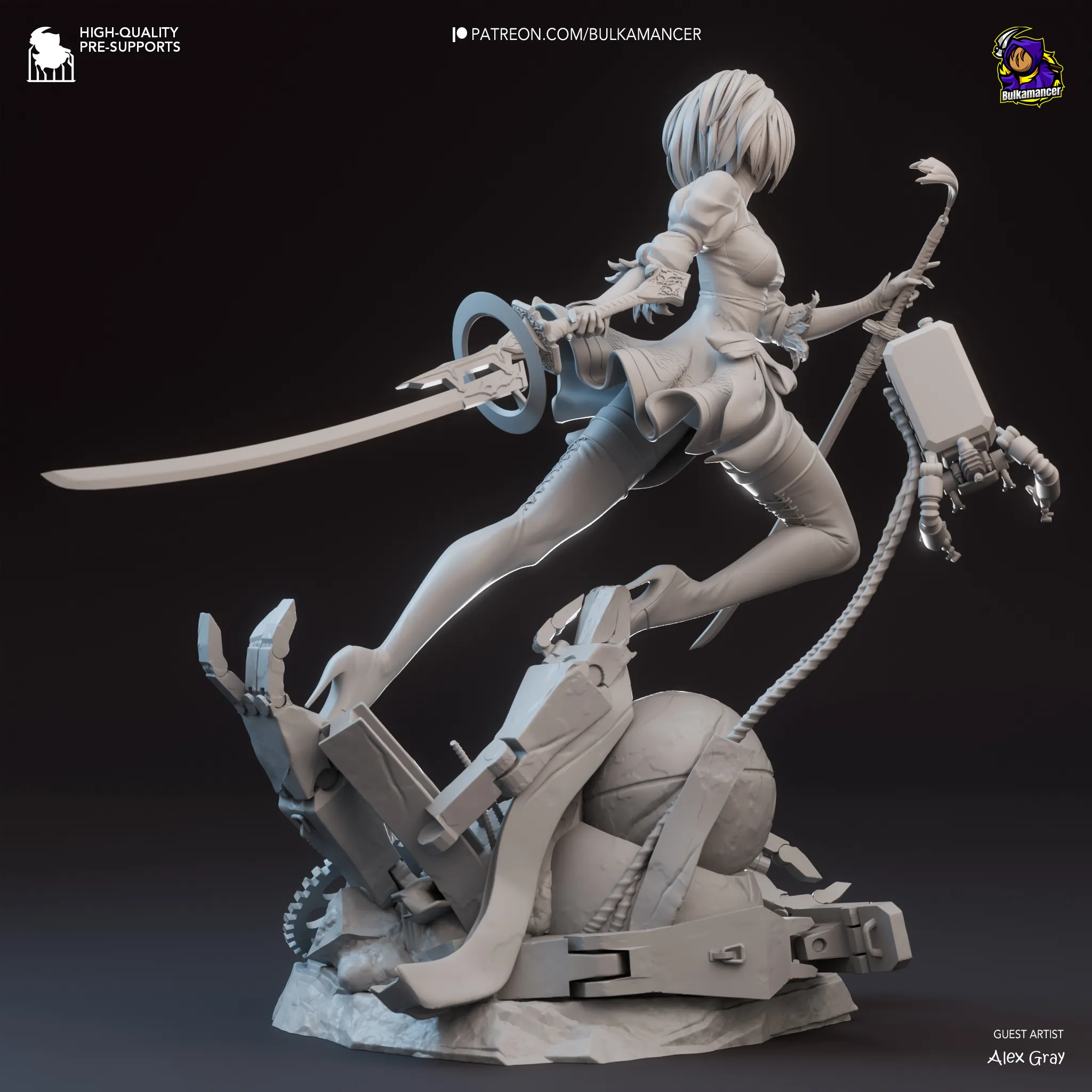 NieR Automata 2B Action Figure – Resin Garage Kit Statue