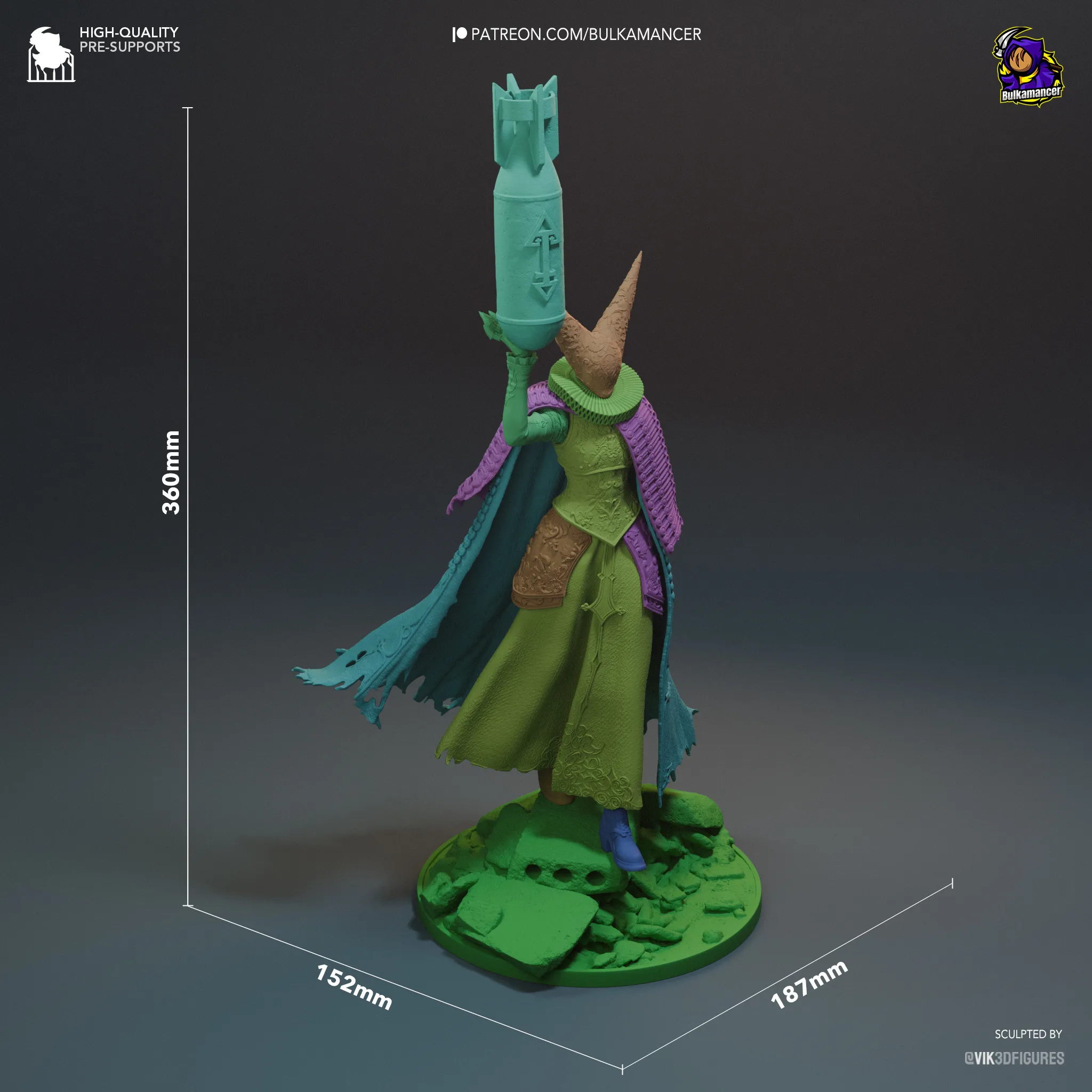 trench crusade artillery witch figure