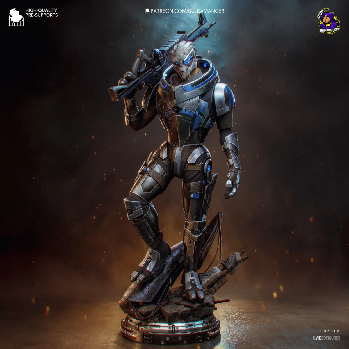 Garrus Vakarian Action Figure Mass Effect Statue