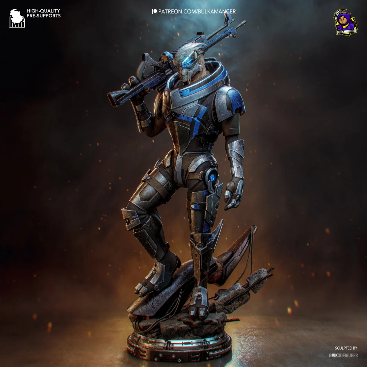 Garrus Vakarian Action Figure Mass Effect Statue