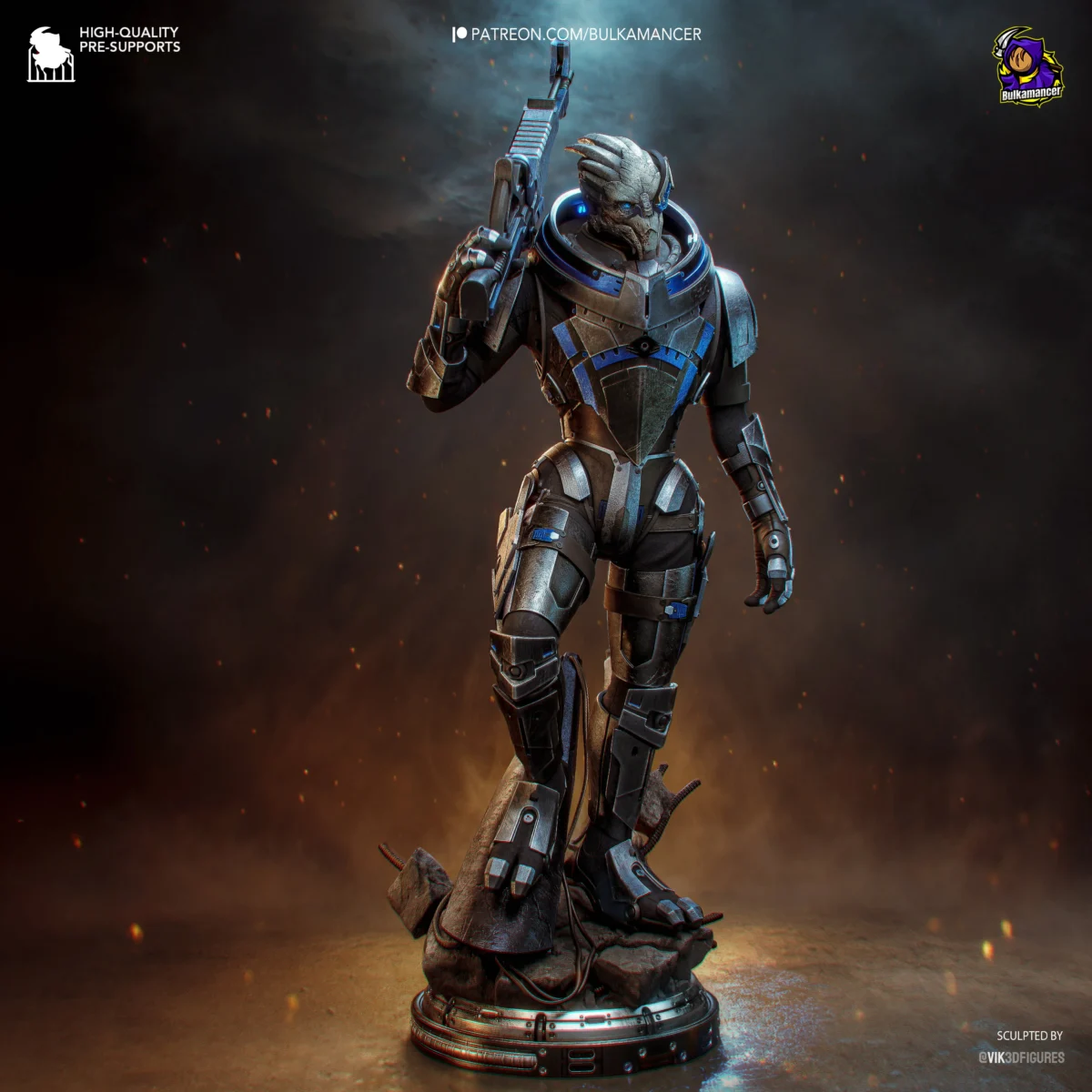 Garrus Vakarian Action Figure Mass Effect Statue