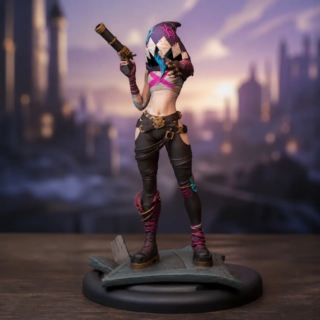 Fractured Jinx Action Figure Arcane League of Legends Statue