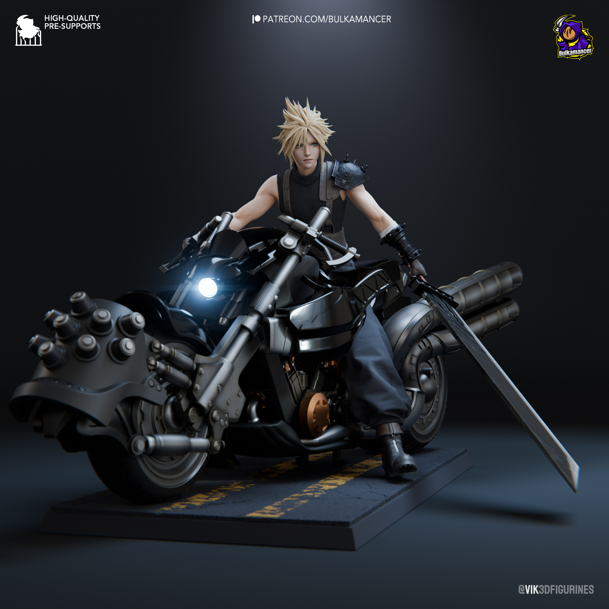 Final Fantasy VII – Cloud Strife on Hardy-Daytona Action Figure