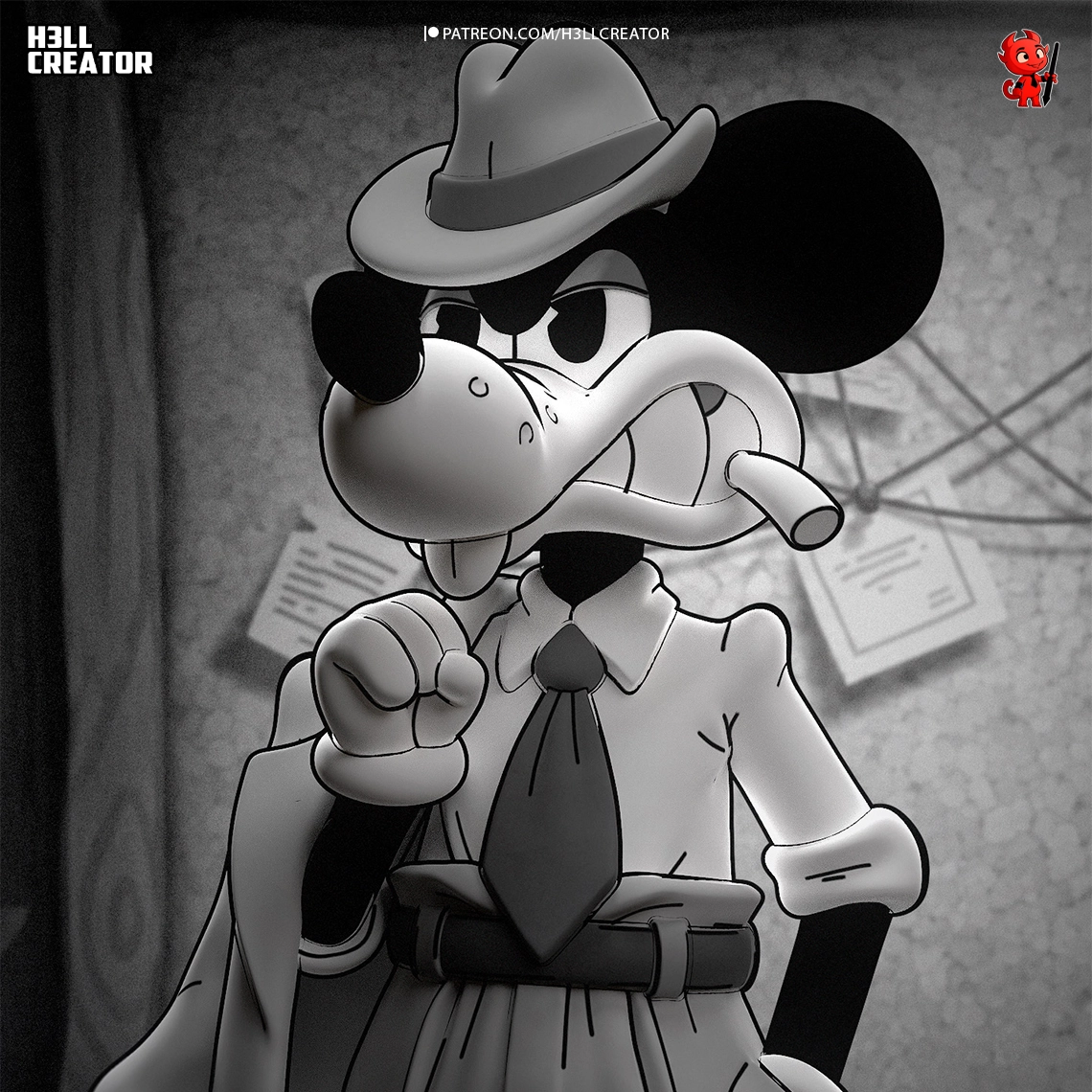 MOUSE PI for hire Jack Pepper action figure