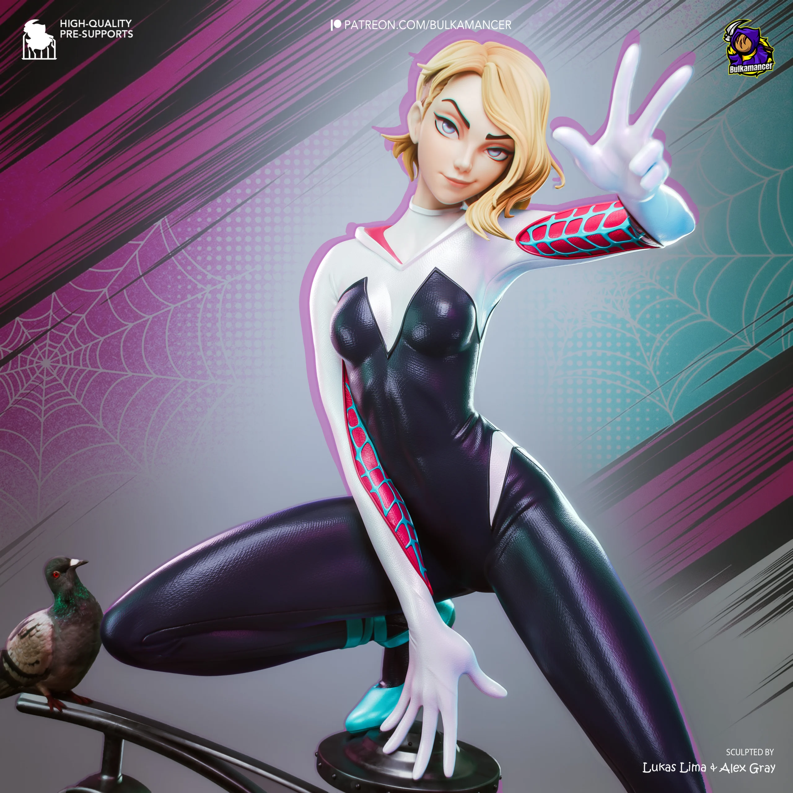 Spider-Verse – Gwen Stacy Action Figure | Model by Bulkamancer