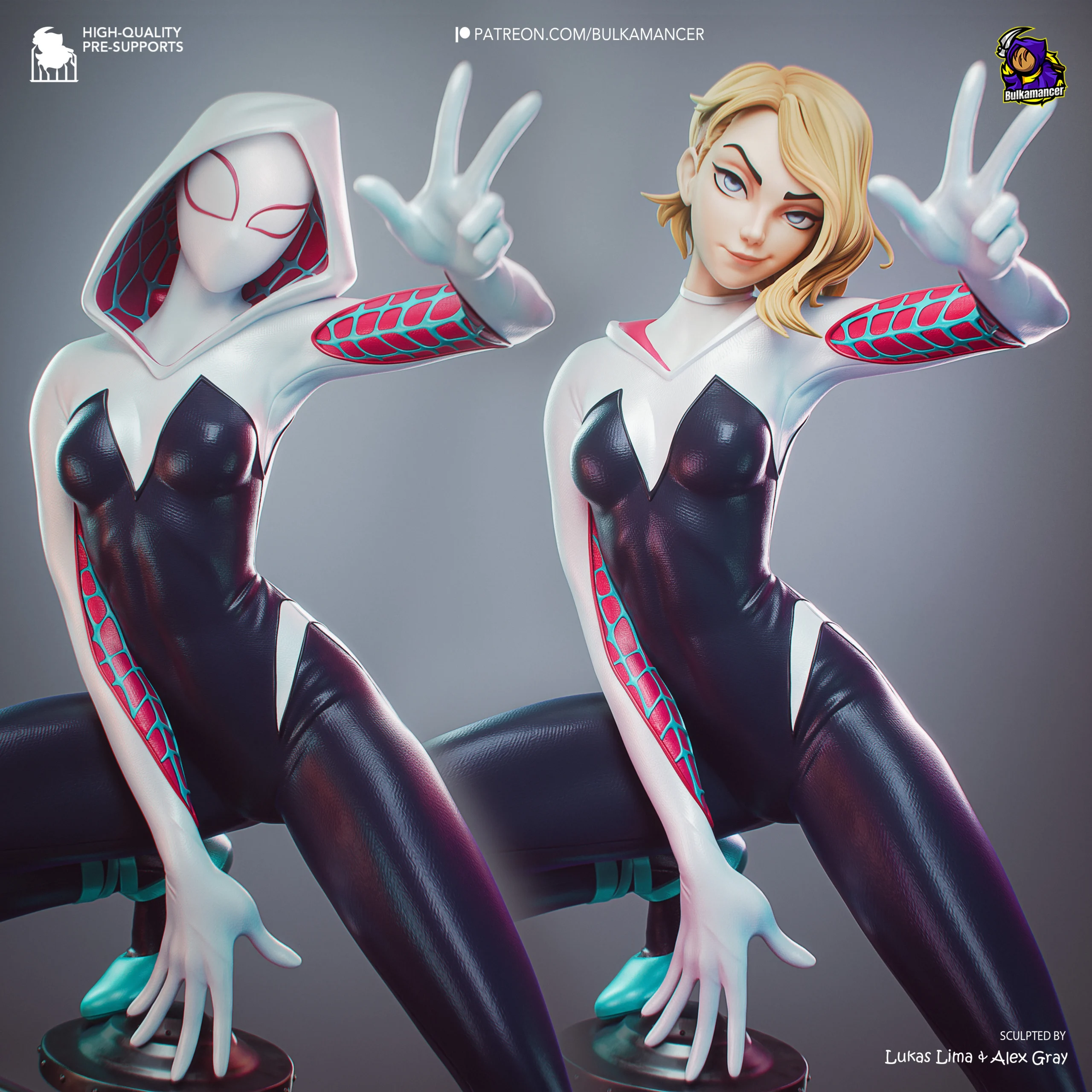 Spider-Verse – Gwen Stacy Action Figure | Model by Bulkamancer
