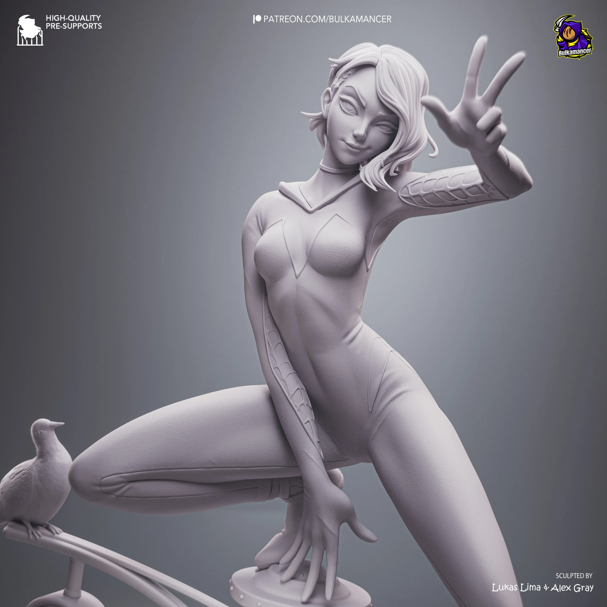 Spider-Verse – Gwen Stacy Action Figure | Model by Bulkamancer