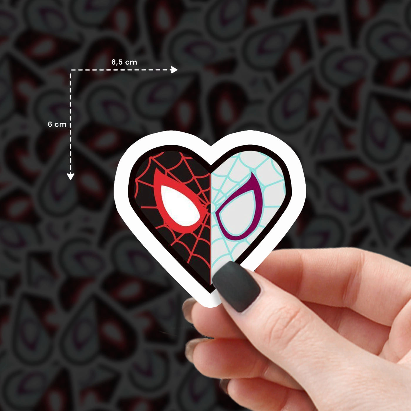 Spider-Verse Miles & Gwen Heart Sticker