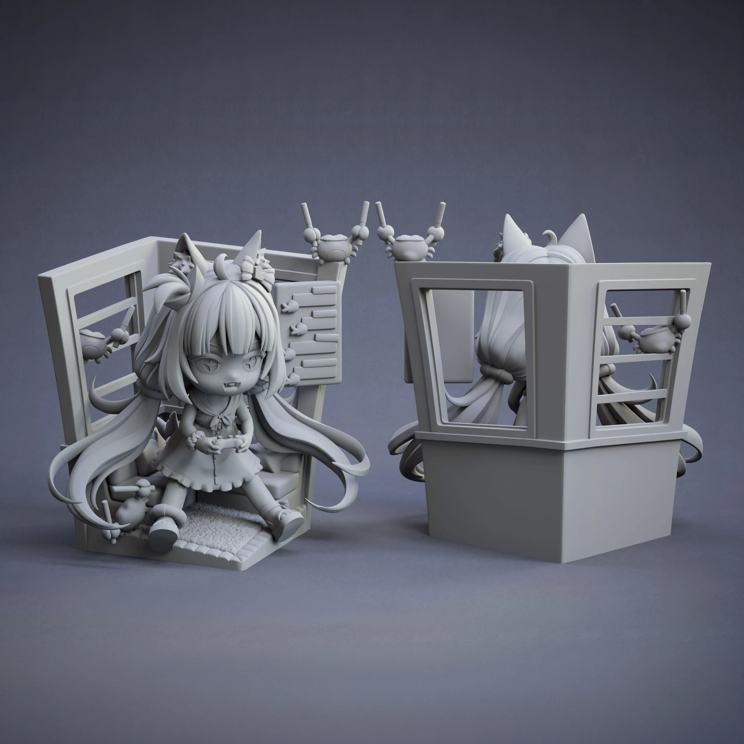 VTuber Sameko Saba Chibi Action Figure