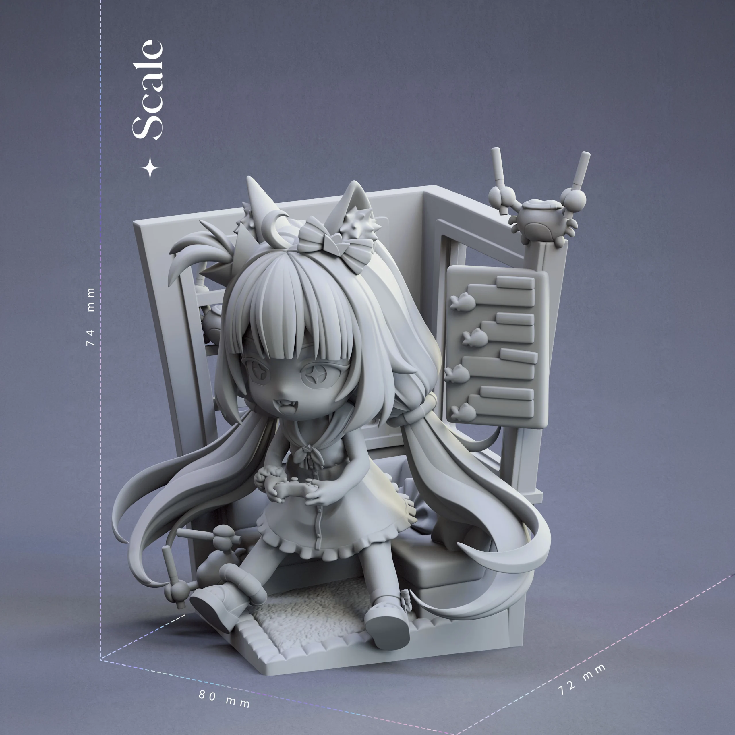VTuber Sameko Saba Chibi Action Figure