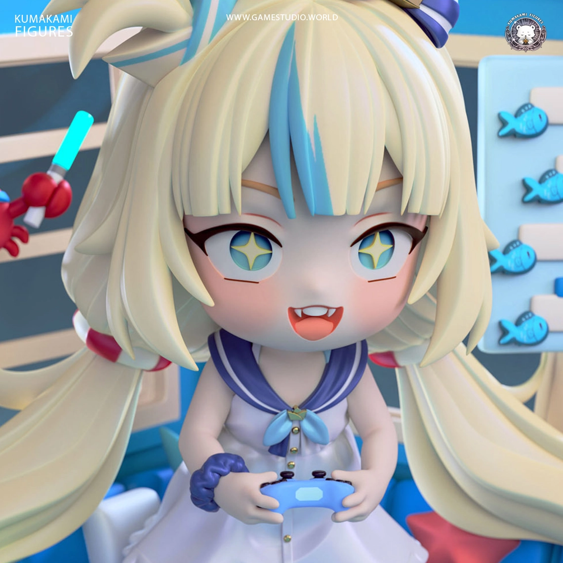 VTuber Sameko Saba Chibi Action Figure