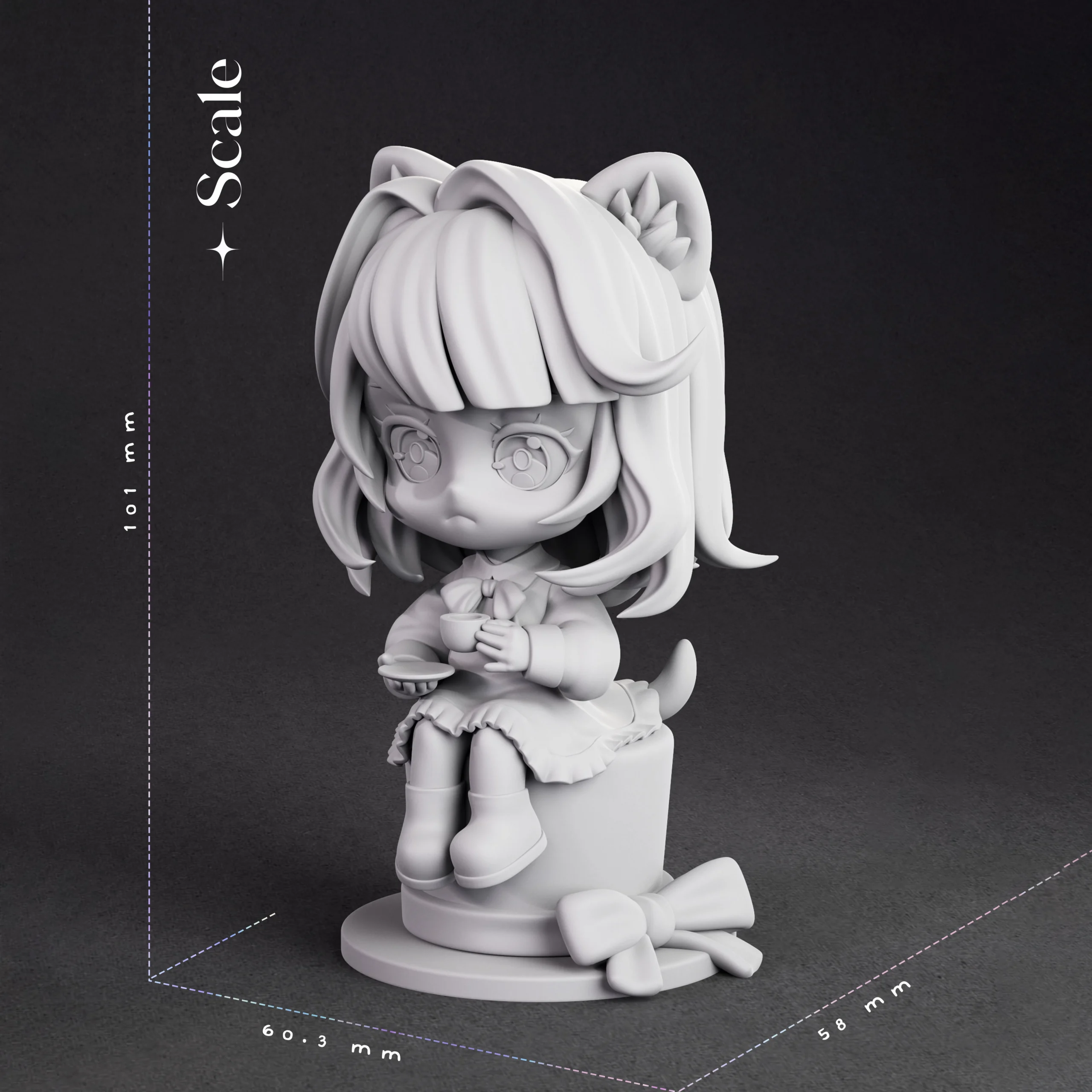 Genshin Impact Lyney & Lynette Chibi Figure Diorama