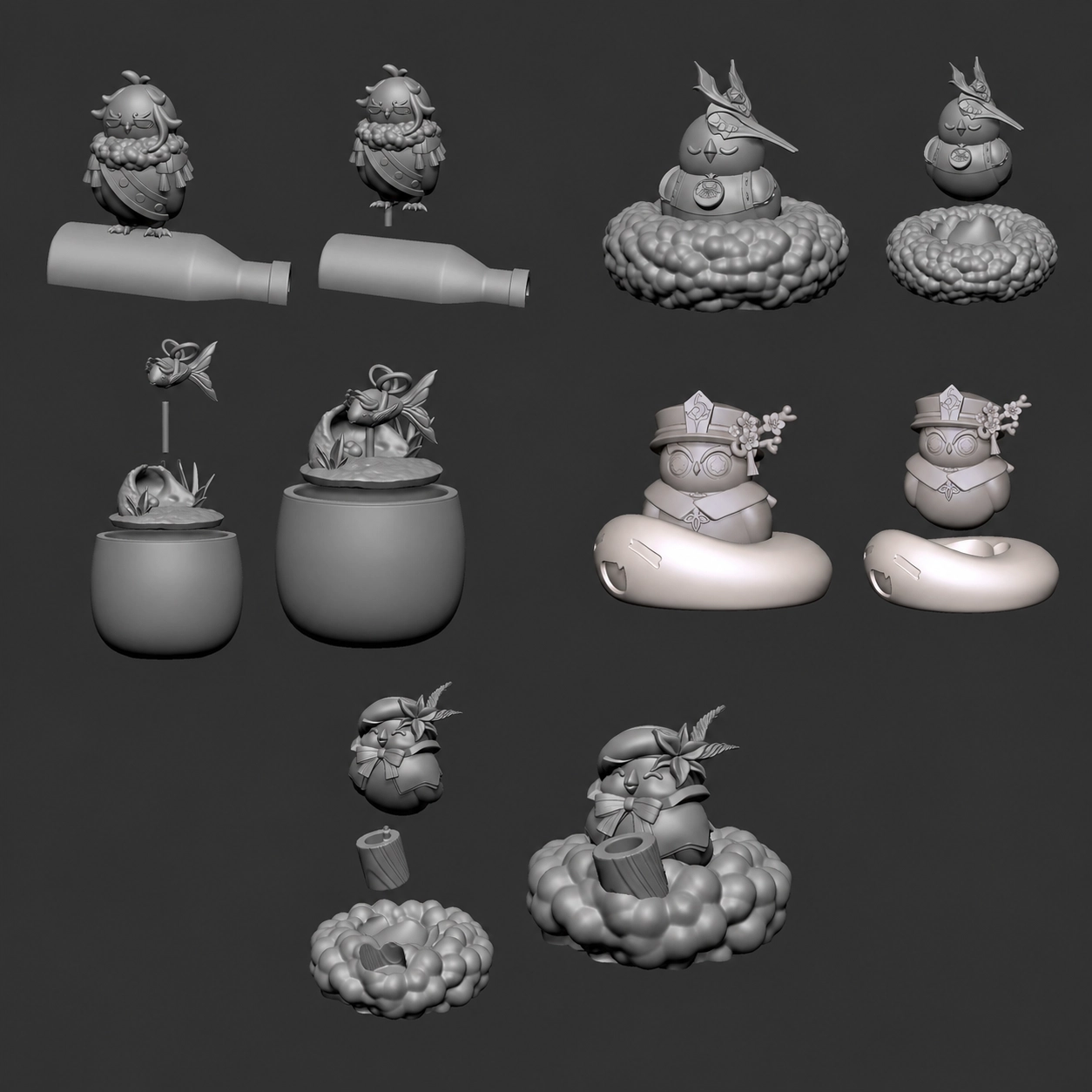 Genshin Impact Pets Chibi Figures