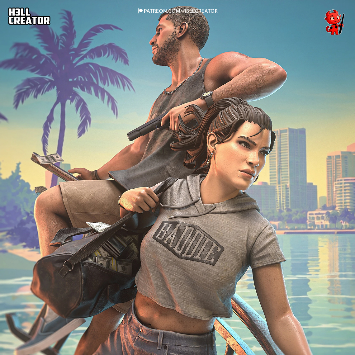 Grand Theft Auto VI – Jason and Lucia Diorama