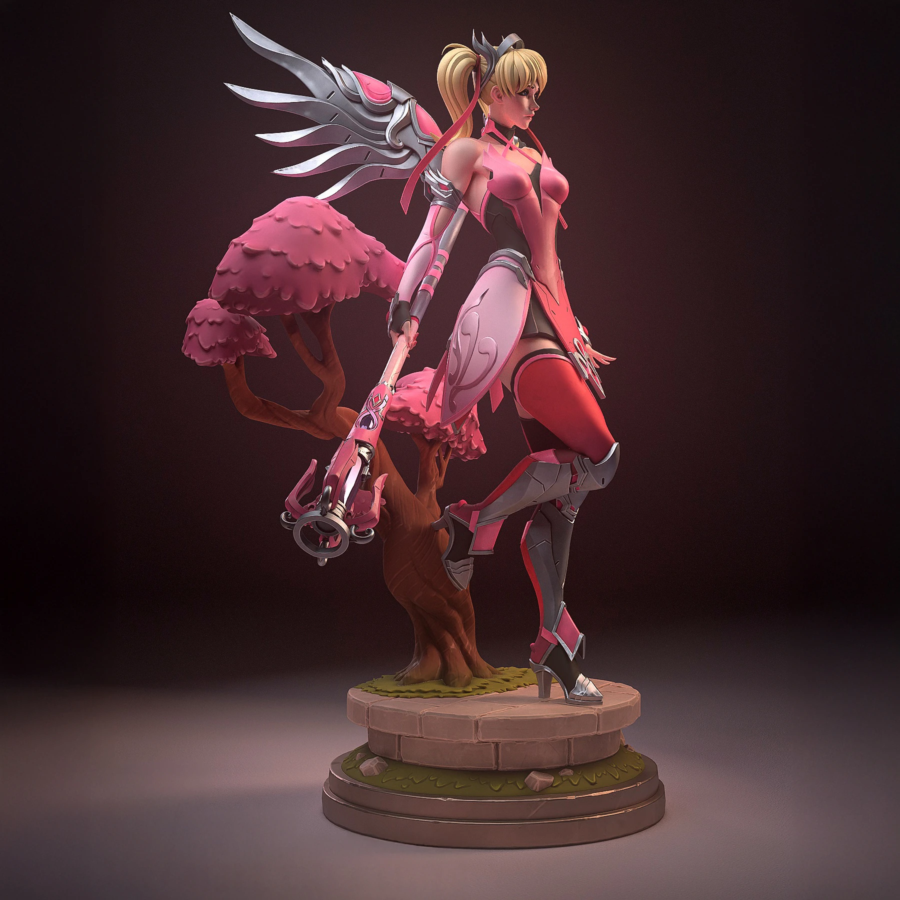 Overwatch – Pink Mercy Statue