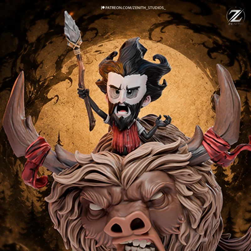 dont-starve-wilson-and-beefalo-statue