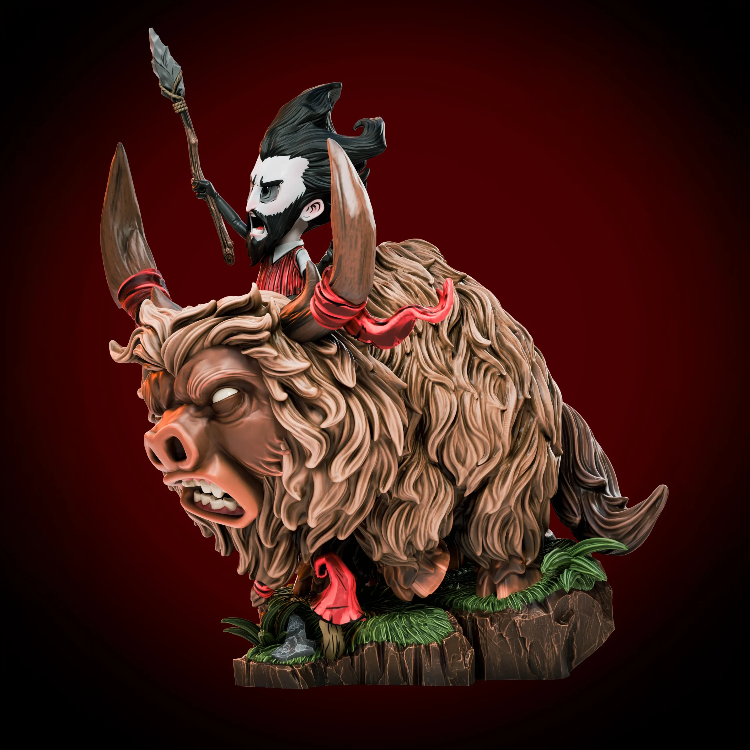 Don't Starve – Wilson and Beefalo Statue
