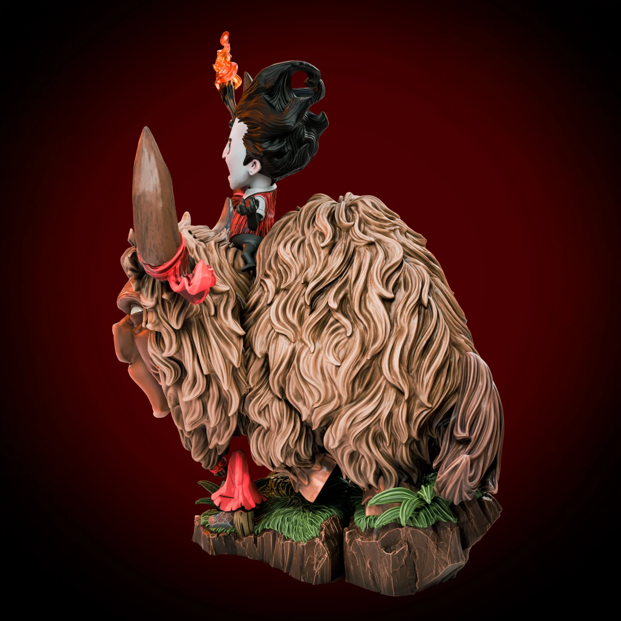 Don't Starve – Wilson and Beefalo Statue